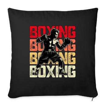 Boxing - Sofa pillowcase 17,3'' x 17,3'' (45 x 45 cm) - black - Front