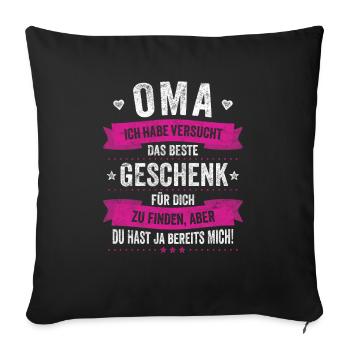 Le meilleur cadeau que je sois grand-mère pour la fête des mères - Housse de coussin décorative 45 x 45 cm - noir - Devant