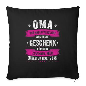 Le meilleur cadeau que je sois grand-mère pour la fête des mères - Housse de coussin décorative 45 x 45 cm - noir - Devant