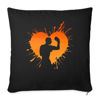 Boxing - Sofa pillowcase 17,3'' x 17,3'' (45 x 45 cm) - black - Front
