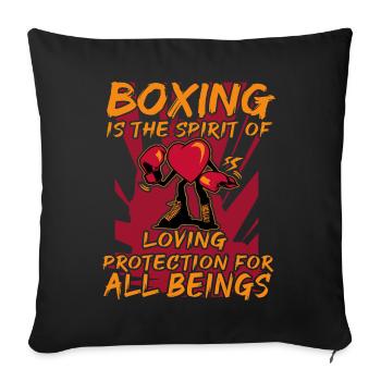 Boxe - Housse de coussin décorative 45 x 45 cm - noir - Devant