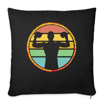 Boxe - Housse de coussin décorative 45 x 45 cm - noir - Devant