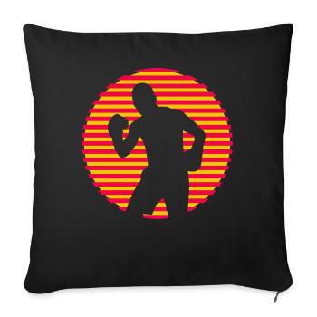Boxing - Sofa pillowcase 17,3'' x 17,3'' (45 x 45 cm) - black - Front