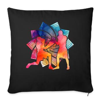 Boxing - Sofa pillowcase 17,3'' x 17,3'' (45 x 45 cm) - black - Front