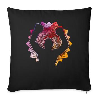 Boxing - Sofa pillowcase 17,3'' x 17,3'' (45 x 45 cm) - black - Front