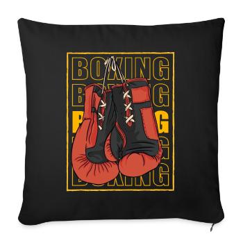 Boxing - Sofa pillowcase 17,3'' x 17,3'' (45 x 45 cm) - black - Front