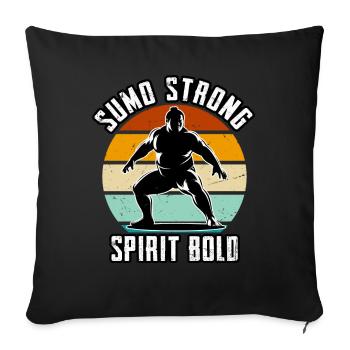 Sumo Strong Spirit Bold - Sofa pillowcase 17,3'' x 17,3'' (45 x 45 cm) - black - Front