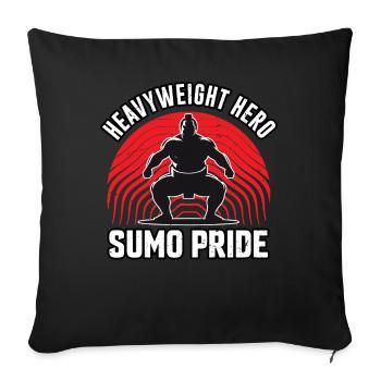Heavyweight Hero Sumo Pride - Sofa pillowcase 17,3'' x 17,3'' (45 x 45 cm) - black - Front