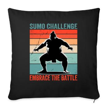 Sumo Challenge embrace the battle - Sofa pillowcase 17,3'' x 17,3'' (45 x 45 cm) - black - Front
