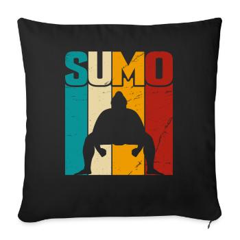 Sumo Rétro - Housse de coussin décorative 45 x 45 cm - noir - Devant