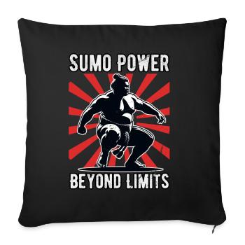 Sumo Power Beyond Limits - Sofa pillowcase 17,3'' x 17,3'' (45 x 45 cm) - black - Front