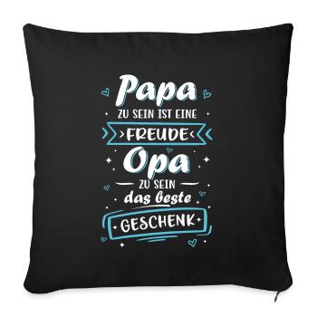 Birthday Father's Day Dad Grandpa Gift - Sofa pillowcase 17,3'' x 17,3'' (45 x 45 cm) - black - Front