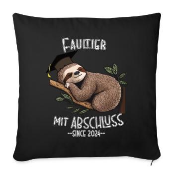 School graduation 2024 - Sofa pillowcase 17,3'' x 17,3'' (45 x 45 cm) - black - Front