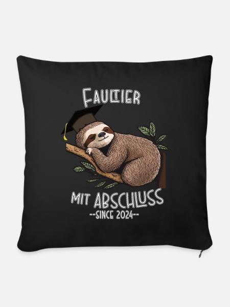 Schulabschluss 2024 - Sofakissenbezug 45 x 45 cm - Schwarz