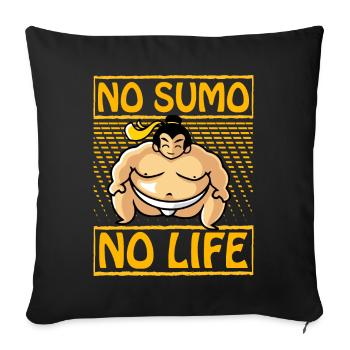 Pas de Sumo, pas de vie - Housse de coussin décorative 45 x 45 cm - noir - Devant