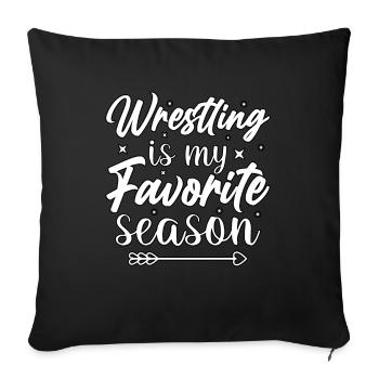 La lutte est ma saison préférée - Housse de coussin décorative 45 x 45 cm - noir - Devant