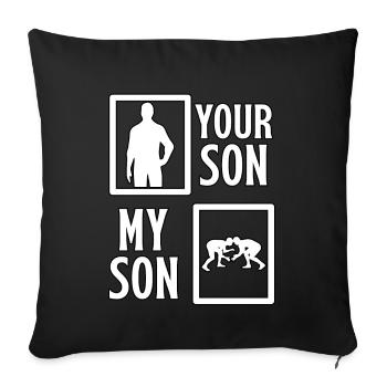 Ton fils mon fils lutte - Housse de coussin décorative 45 x 45 cm - noir - Devant