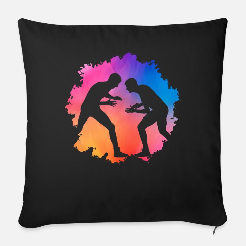 Ringen - Sofakissenbezug 45 x 45 cm - Schwarz