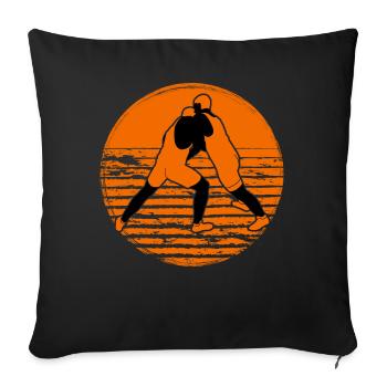 Lutte - Housse de coussin décorative 45 x 45 cm - noir - Devant