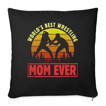 La meilleure maman lutteuse du monde de tous les temps - Housse de coussin décorative 45 x 45 cm - noir - Devant