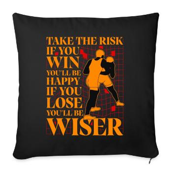 Lutte - Housse de coussin décorative 45 x 45 cm - noir - Devant