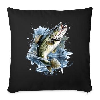 Poisson bar - Housse de coussin décorative 45 x 45 cm - noir - Devant