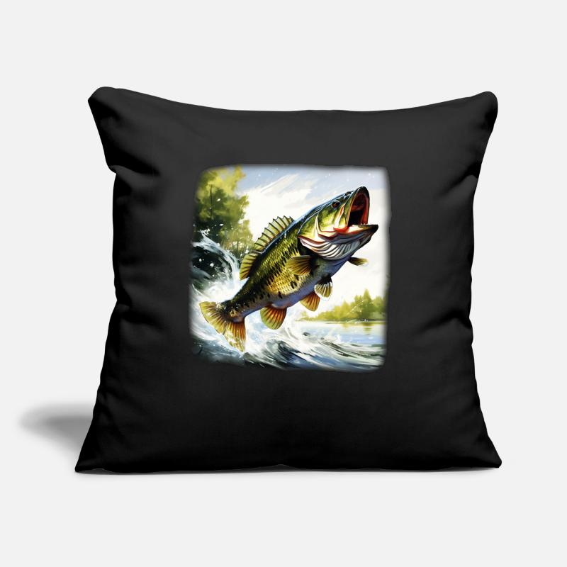 Poisson bar Housse de coussin décorative 45 x 45 cm