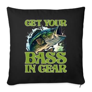 Mettez votre basse en vitesse - Housse de coussin décorative 45 x 45 cm - noir - Devant