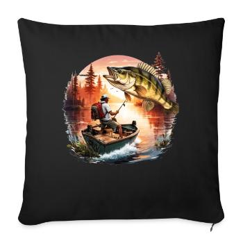 Poisson bar - Housse de coussin décorative 45 x 45 cm - noir - Devant