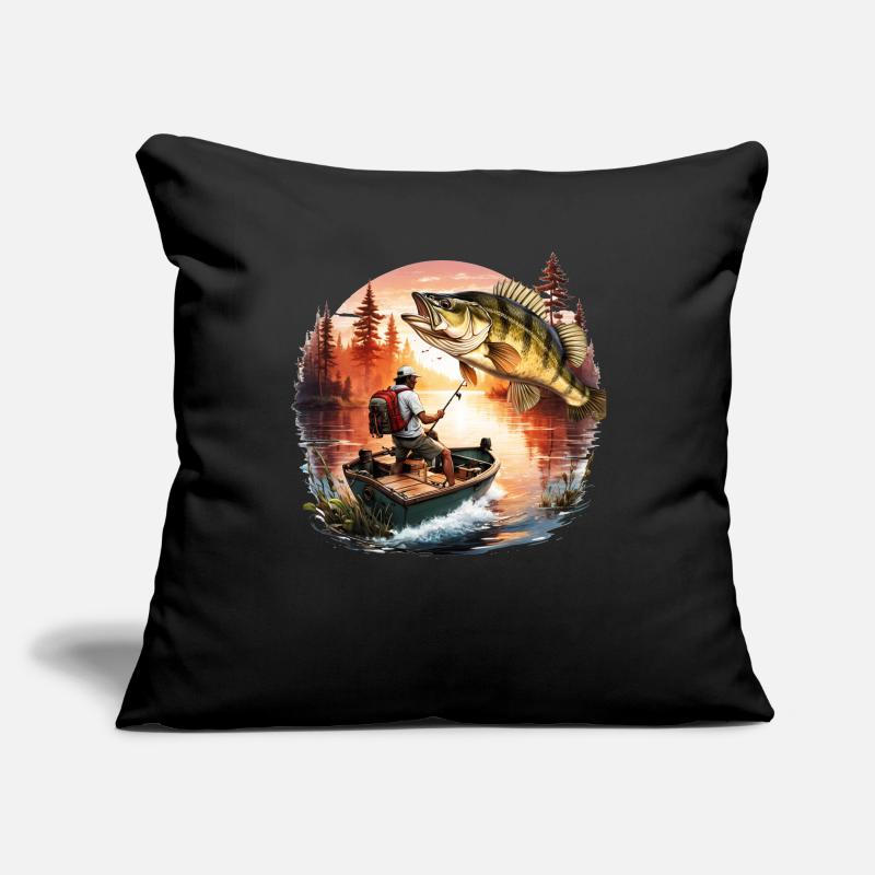 Bass Fish Sofa pillowcase 17,3'' x 17,3'' (45 x 45 cm)