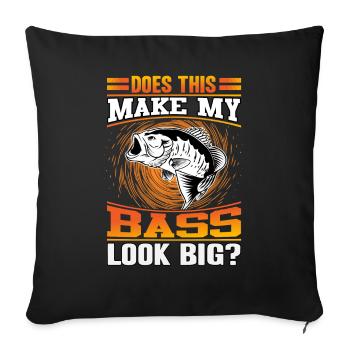 Does this make my Bass look Big? - Sofa pillowcase 17,3'' x 17,3'' (45 x 45 cm) - black - Front