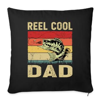 Rolle Cool Dad - Sofakissenbezug 45 x 45 cm - Schwarz - Vorne