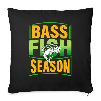 Barschfisch-Saison - Sofakissenbezug 45 x 45 cm - Schwarz - Vorne