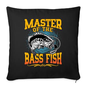 Meister des Barschfisches - Sofakissenbezug 45 x 45 cm - Schwarz - Vorne