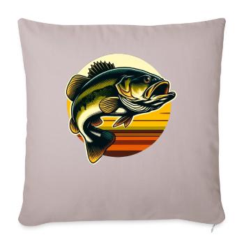 Poisson bar - Housse de coussin décorative 45 x 45 cm - taupe clair - Devant