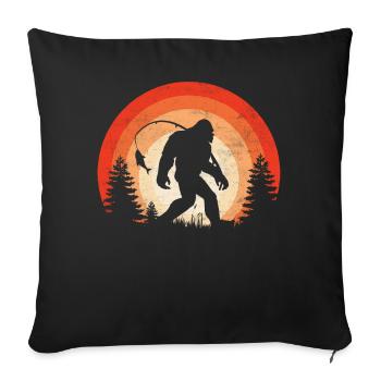 Bass Fish Big Foot - Sofa pillowcase 17,3'' x 17,3'' (45 x 45 cm) - black - Front