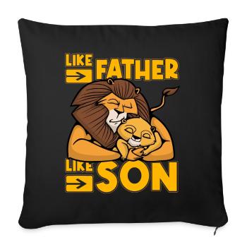 Like Father like Son - Sofa pillowcase 17,3'' x 17,3'' (45 x 45 cm) - black - Front