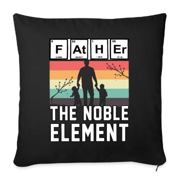 Père le noble élément - Housse de coussin décorative 45 x 45 cm - noir - Devant