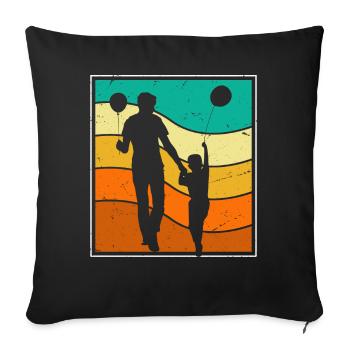 Dad - Sofa pillowcase 17,3'' x 17,3'' (45 x 45 cm) - black - Front
