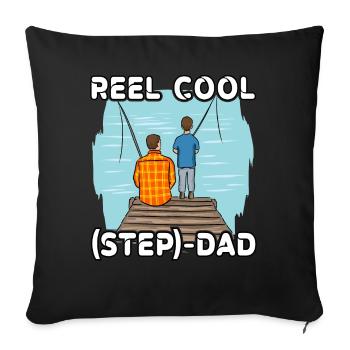 Reel Cool Step Dad - Sofa pillowcase 17,3'' x 17,3'' (45 x 45 cm) - black - Front