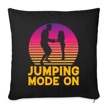 Mode Saut activé - Housse de coussin décorative 45 x 45 cm - noir - Devant