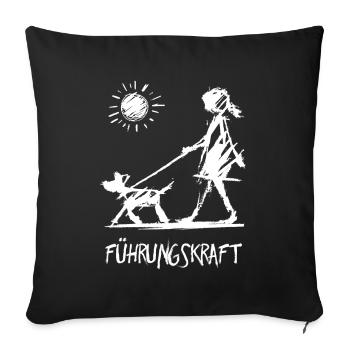 Frührungskraft Lustige Hunde Sprüche Mit Aufdruck - Sofakissenbezug 45 x 45 cm - Schwarz - Vorne