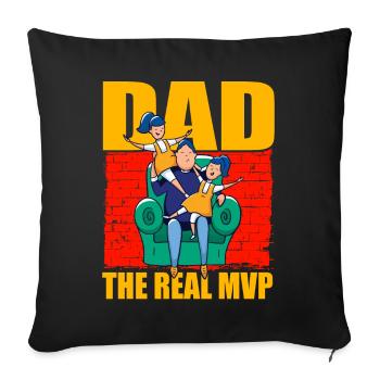 Dad - Sofa pillowcase 17,3'' x 17,3'' (45 x 45 cm) - black - Front