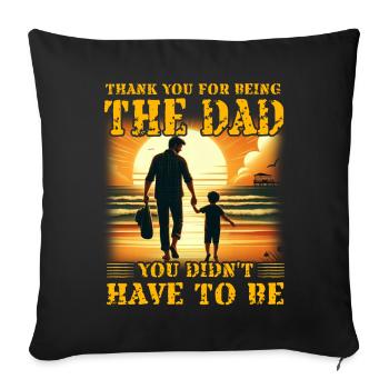 Merci d’être le père que tu n’avais pas à être - Housse de coussin décorative 45 x 45 cm - noir - Devant