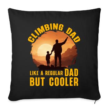 Grimper papa comme un papa ordinaire mais plus cool - Housse de coussin décorative 45 x 45 cm - noir - Devant