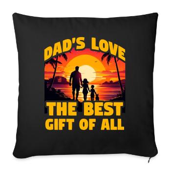 L’amour de papa est le meilleur cadeau de tous - Housse de coussin décorative 45 x 45 cm - noir - Devant