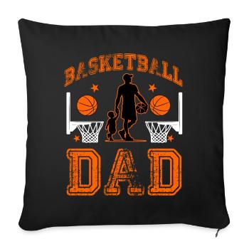 Basketball Dad - Sofa pillowcase 17,3'' x 17,3'' (45 x 45 cm) - black - Front