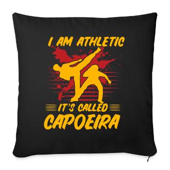 Je suis Athletic ça s’appelle Capoeira - Housse de coussin décorative 45 x 45 cm - noir - Devant