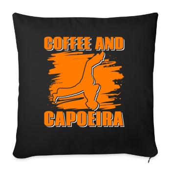 Café et Capoeira - Housse de coussin décorative 45 x 45 cm - noir - Devant