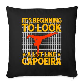 It's beginning to look a lot like capoeira - Sofa pillowcase 17,3'' x 17,3'' (45 x 45 cm) - black - Front
